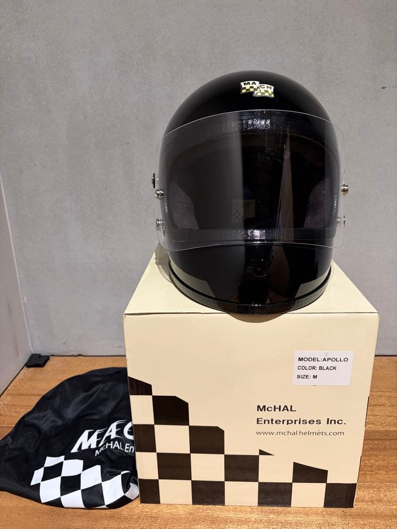 McHALアポロ ブラック フルフェイス マックホール Mサイズ