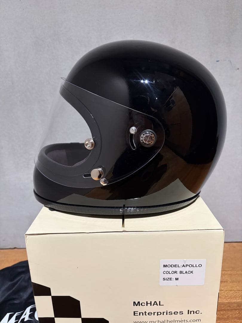 McHALアポロ ブラック フルフェイス マックホール Mサイズ