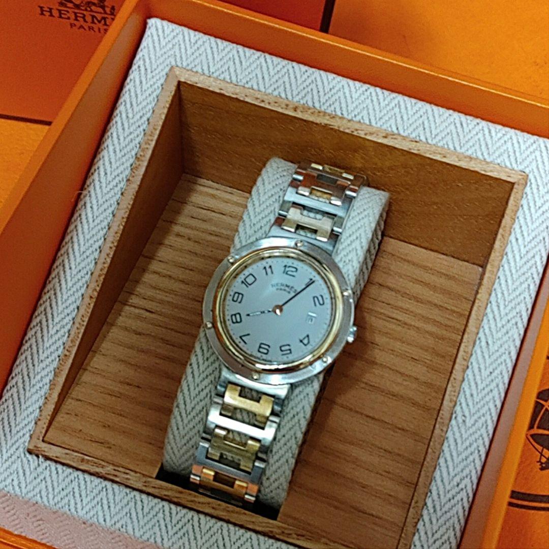 エルメス時計/極極極美品クリッパー/新品電池新品仕上げ正常稼働品/ボーイズサイズ