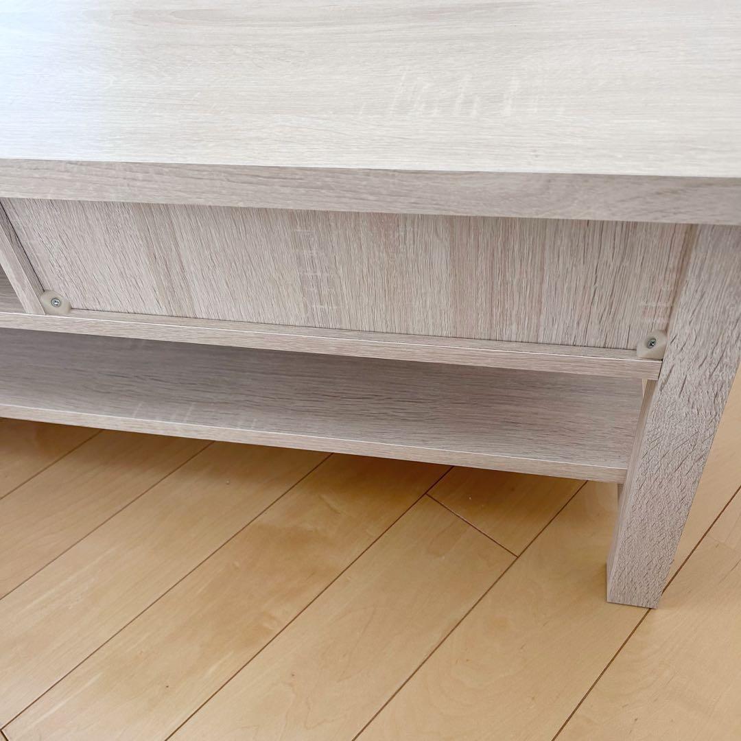 佐藤産業　姫家具　ローテーブル　センターテーブル　ホワイト　アンティークシャビー