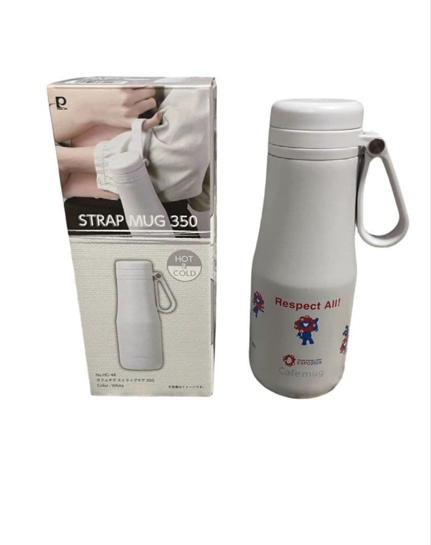 非売品（レア）ミャクミャクデザインSTRAP MUG 350 ホワイト