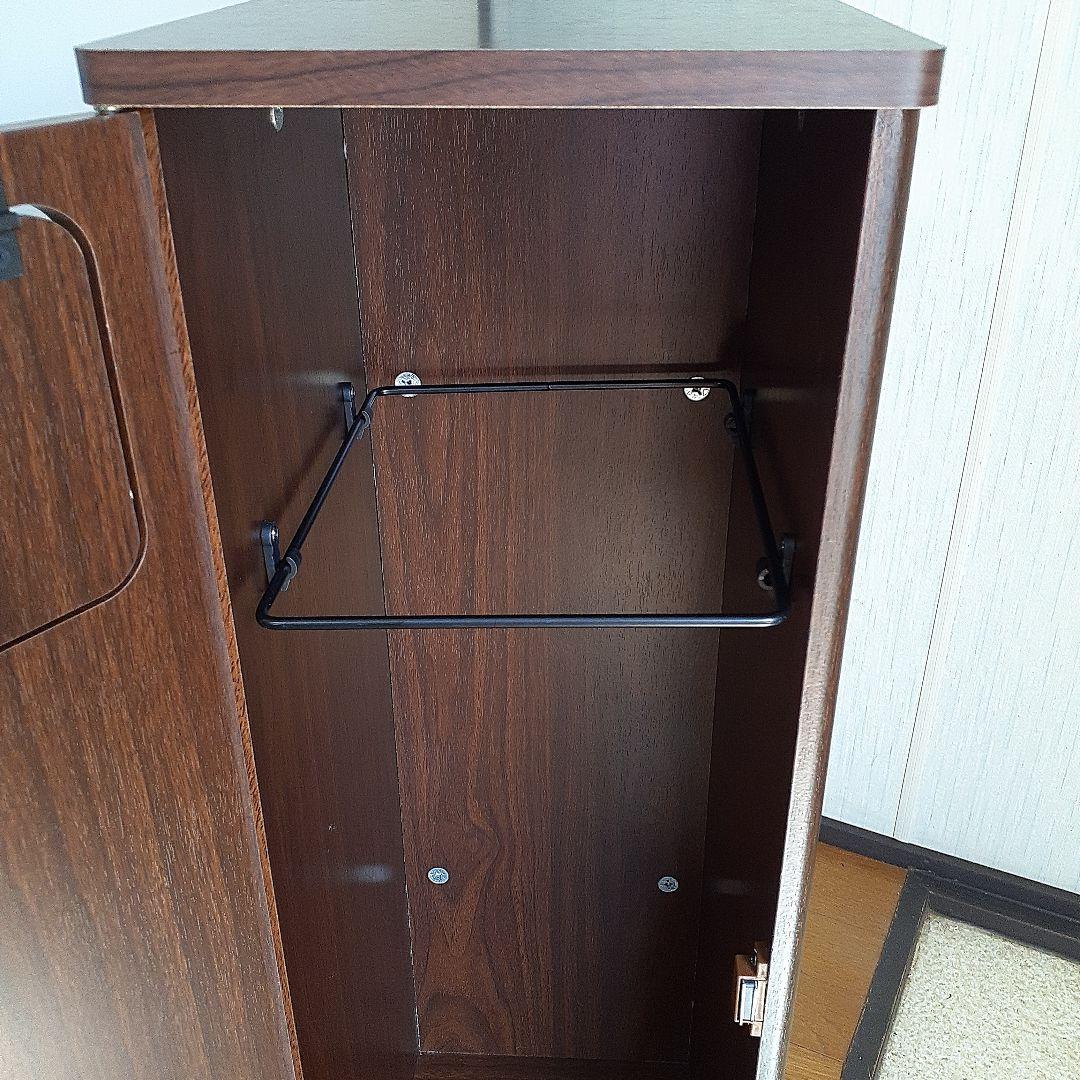 スタンド ダストボックス ブラウン ゴミ箱 スイング式 木目調 45L新品同様