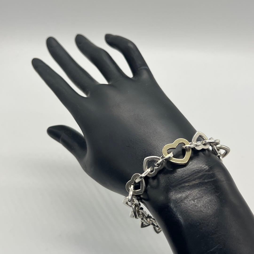 ティファニー TIFFANY オープン ハートリンク ブレスレット コンビ 希少