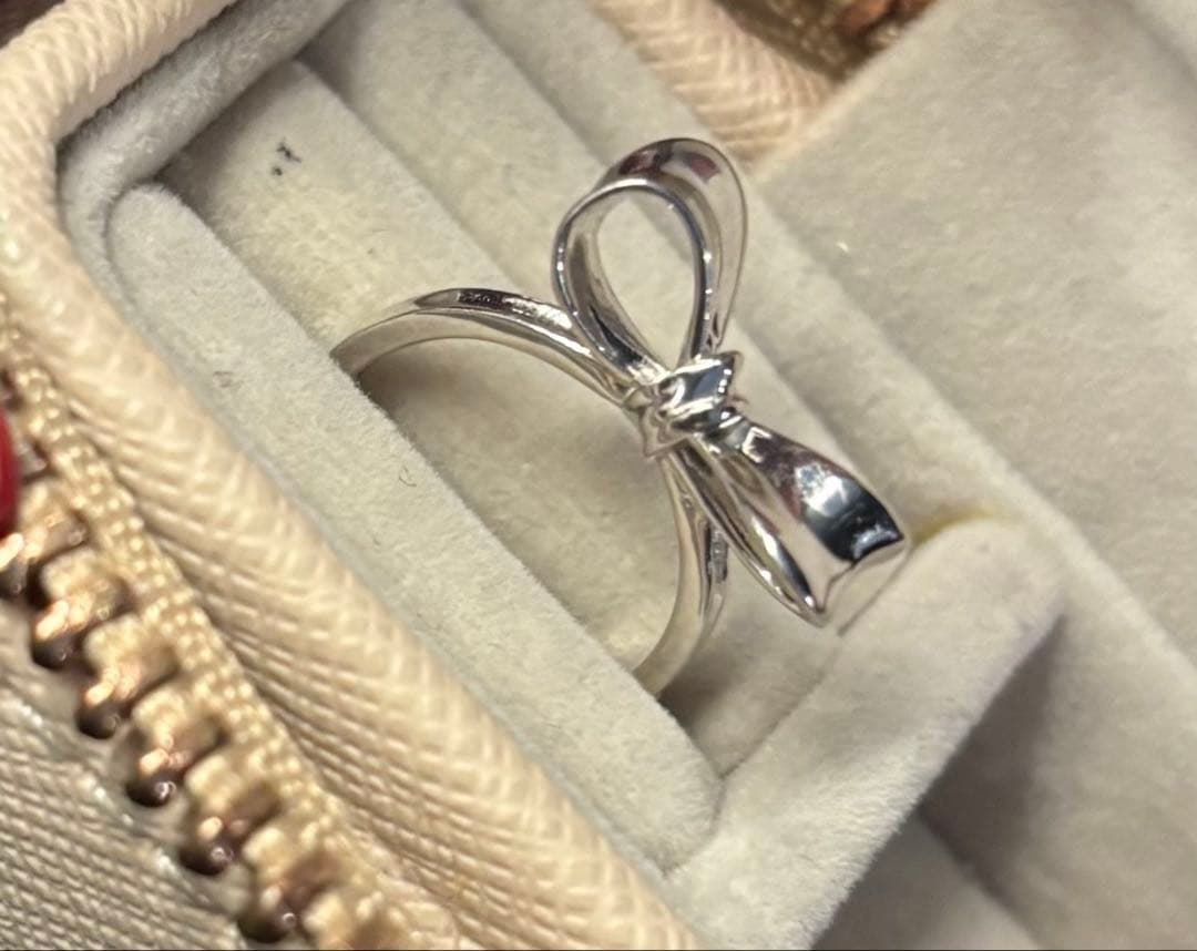 最終価格！ビズー K18WG 3g ピンキーリング・リュバン 2号