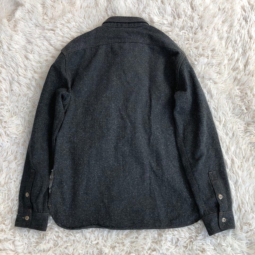 Eight g エイトジー　デニムシャツ　40　ブラック　ブルー