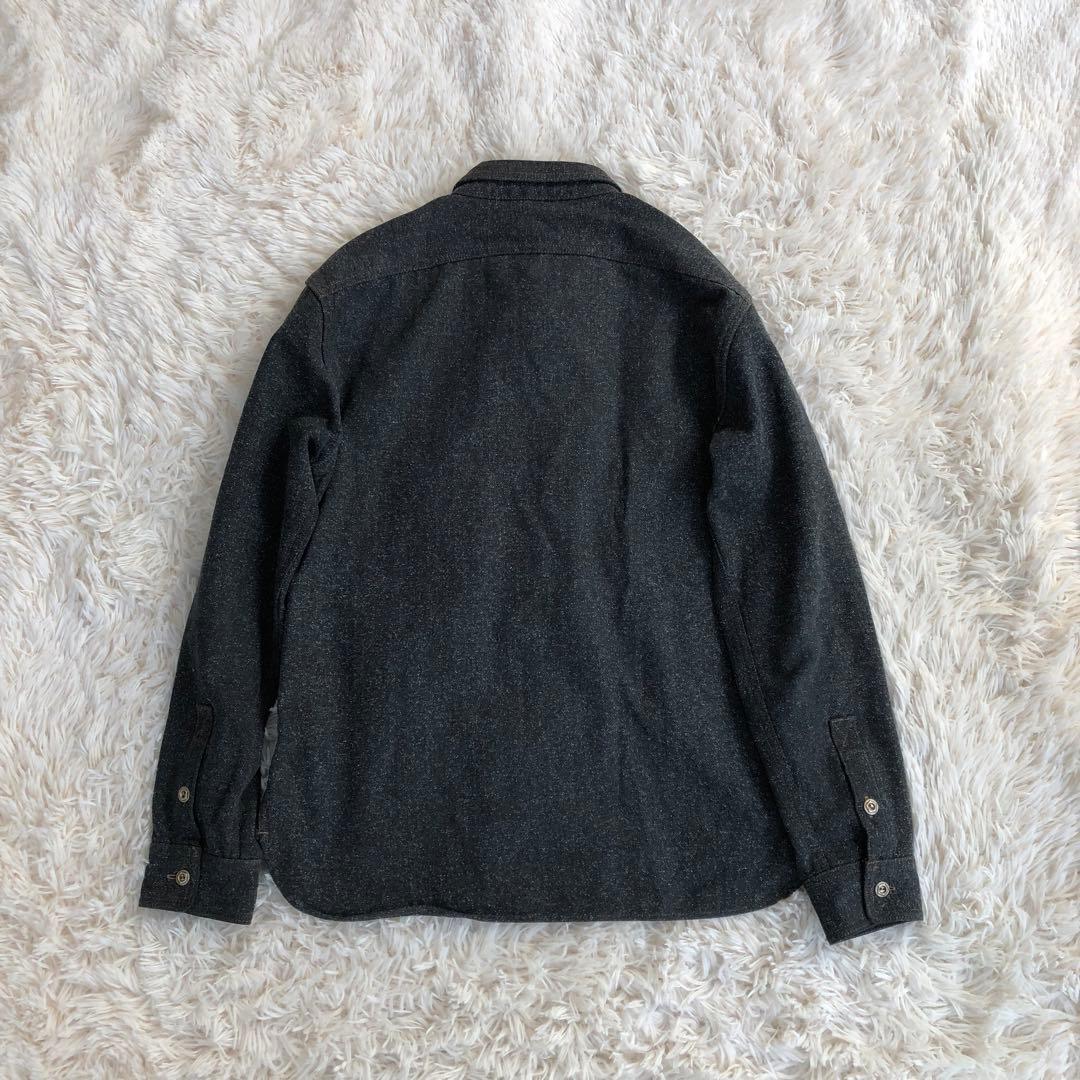 Eight g エイトジー　デニムシャツ　40　ブラック　ブルー