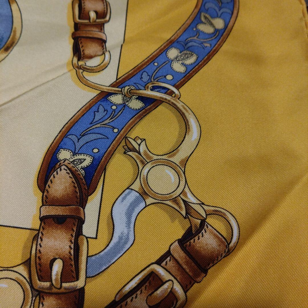 エルメス　Hermès　大判スカーフ　カレ90　フェスティバル　イエロー