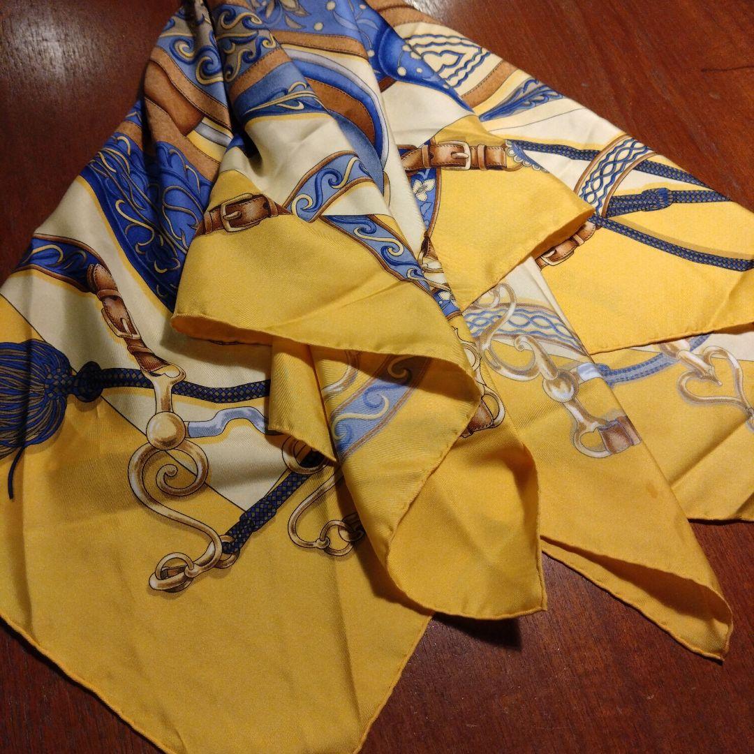 エルメス　Hermès　大判スカーフ　カレ90　フェスティバル　イエロー