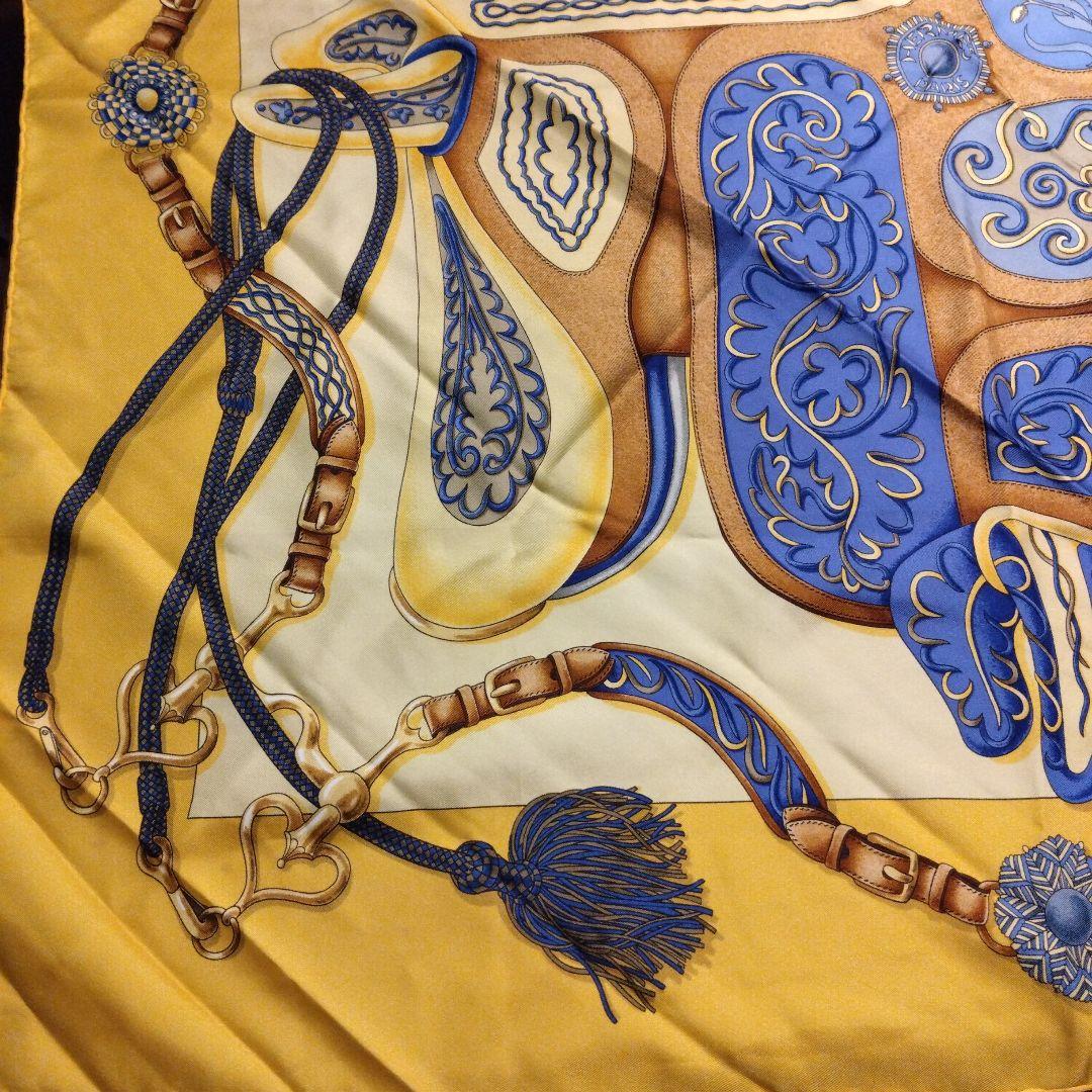 エルメス　Hermès　大判スカーフ　カレ90　フェスティバル　イエロー