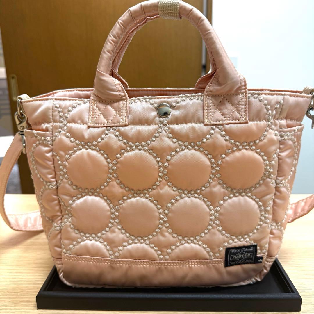 【最終値下げ】PORTER xミナペルホネン 2WAY TOTEBAGピンク