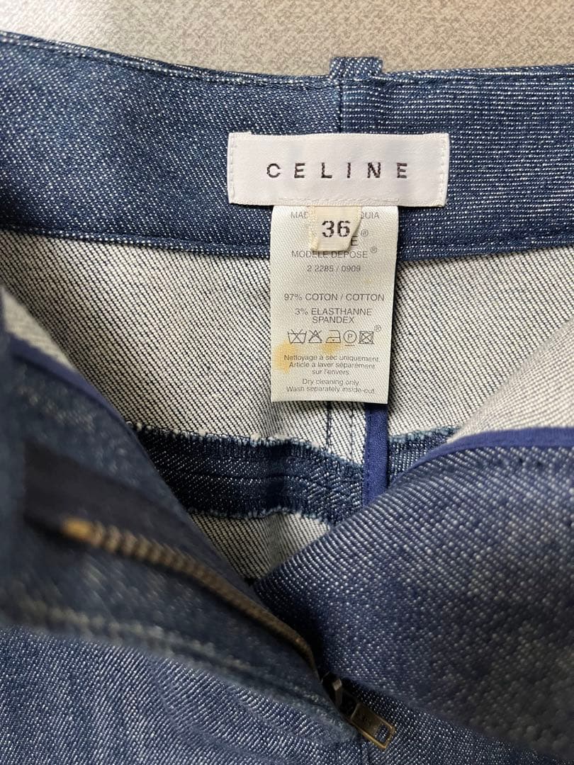 2/2までの出品です。C EＬI N E セリーヌ　デニムスカート　 セミタイト