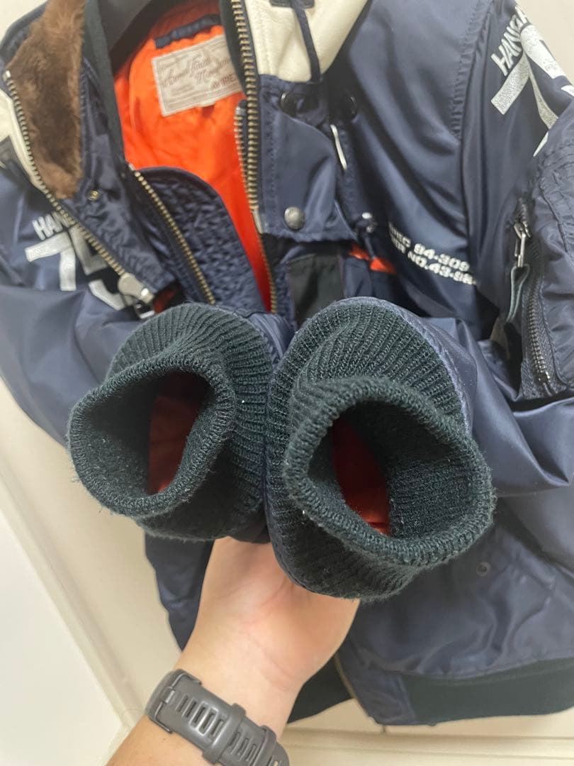 最値下げ　 AVIREX ネイビー MA-1ジャケット