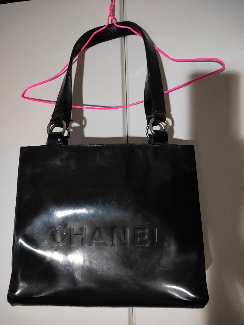 太陽様　CHANEL シャネル ブラックレザー トートバッグ ショルダーバッグ