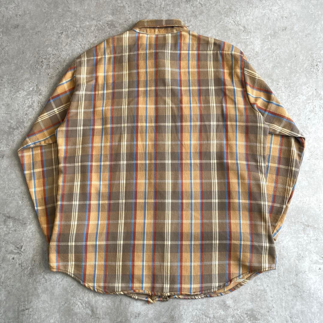 ド渋な配色70s 80s FIVE BROTHER ネルシャツ USA製 2XL