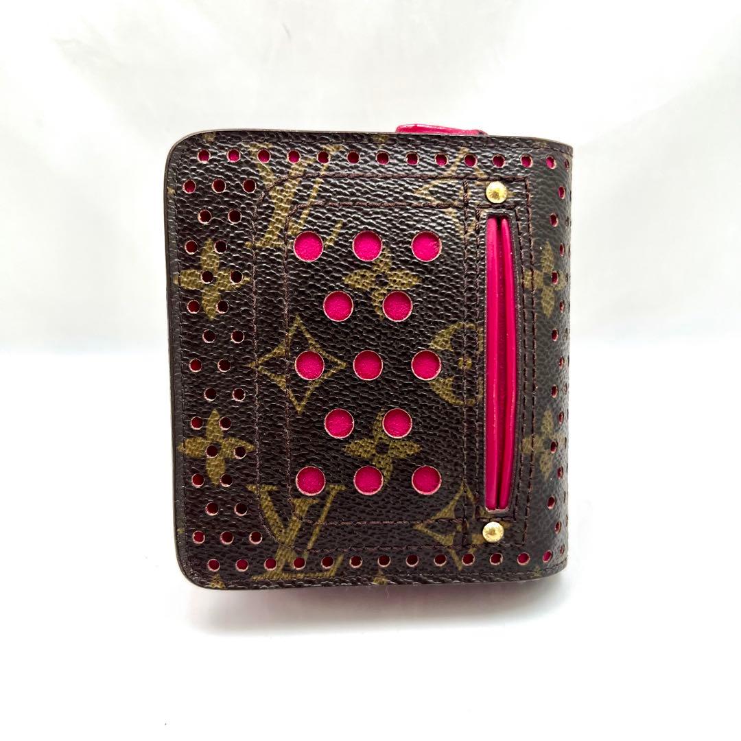 【美品】 ルイヴィトン モノグラム ペルフォ コンパクトジップ フューシャ