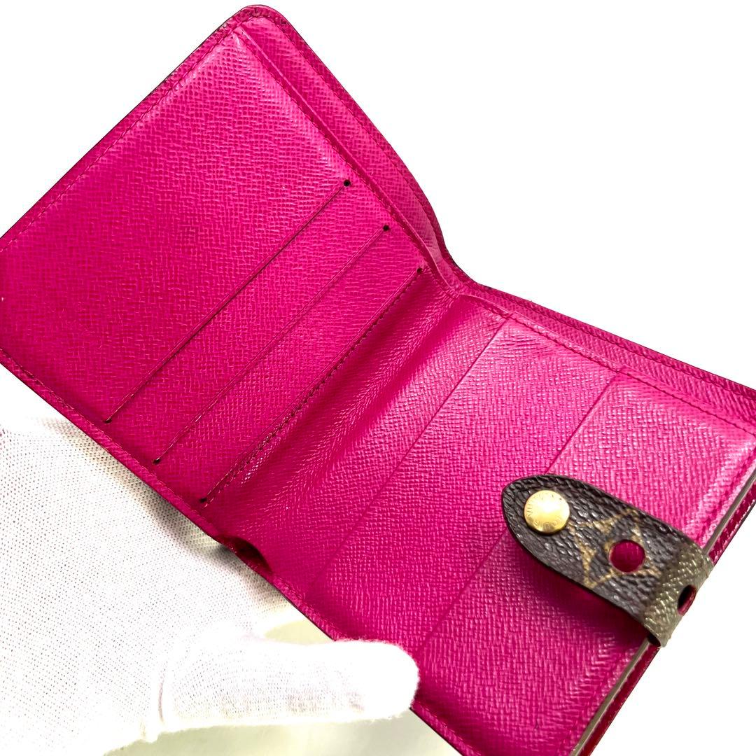 【美品】 ルイヴィトン モノグラム ペルフォ コンパクトジップ フューシャ