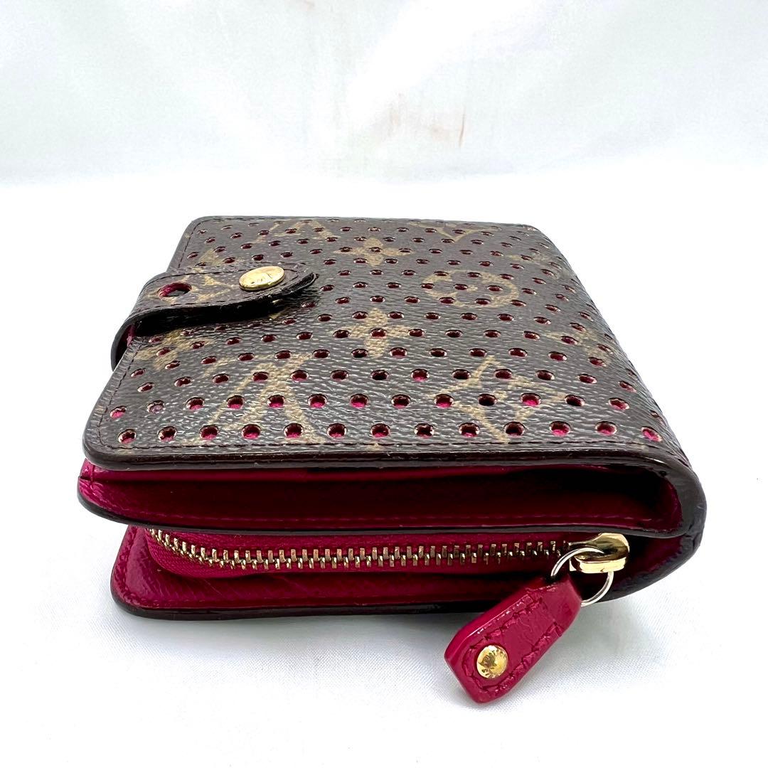 【美品】 ルイヴィトン モノグラム ペルフォ コンパクトジップ フューシャ