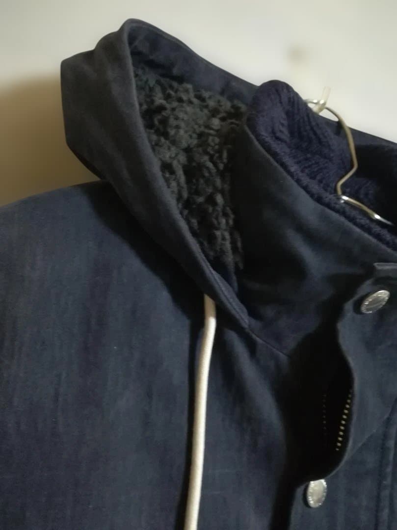 umit benan フーディーパーカコート ボア ネイビー サイズ36