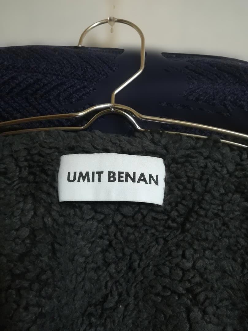 umit benan フーディーパーカコート ボア ネイビー サイズ36