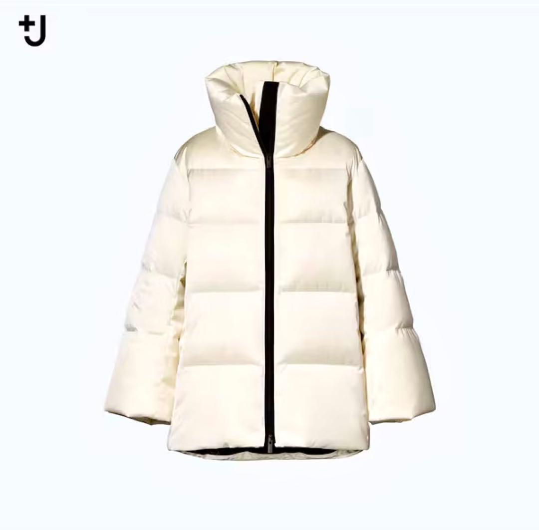 ユニクロ+J ジルサンダーライトダウンジャケット XL ホワイト【ほぼ未使用】