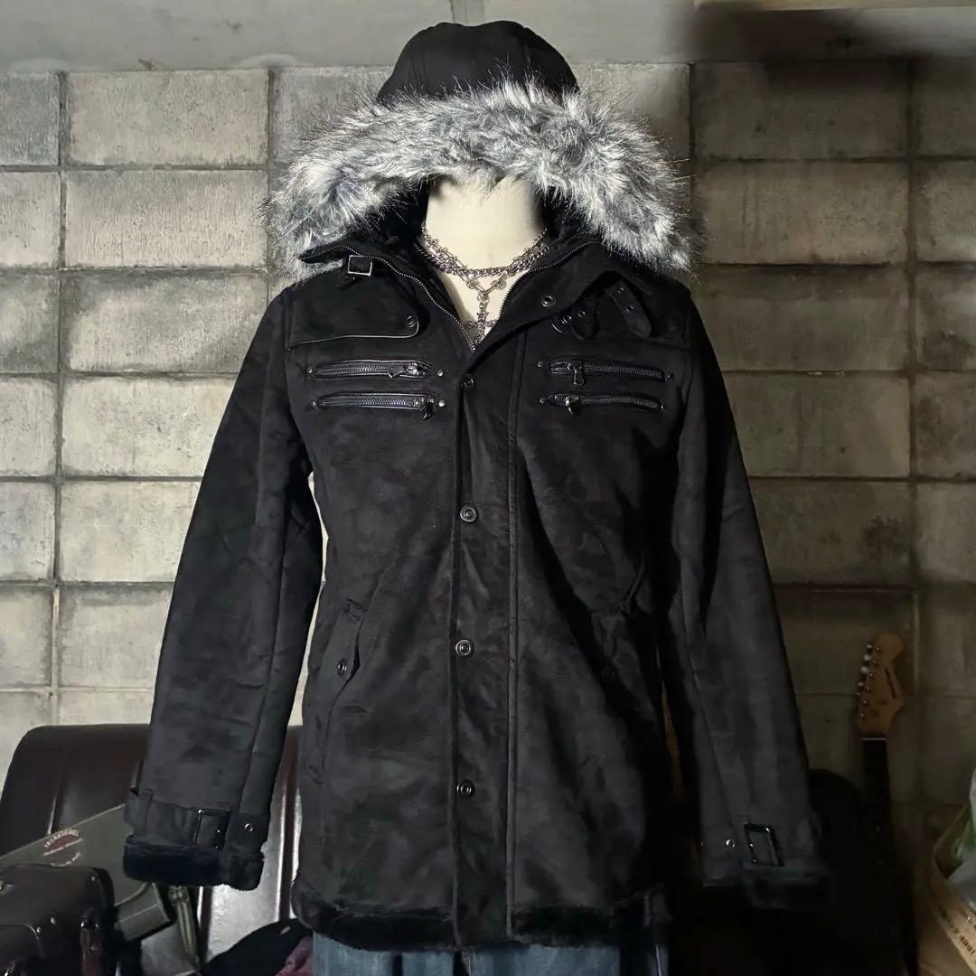 ダークコア　ギミック　平成　お兄系　ジャケット　モッズコート　グランジ　ファー