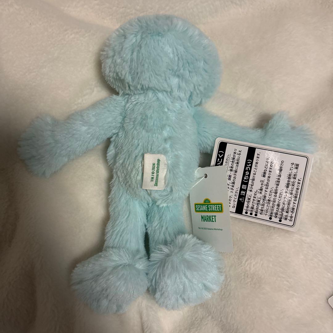 セサミストリートマーケット　エルモ　クッキーモンスター　ぬいぐるみ　ミントブルー