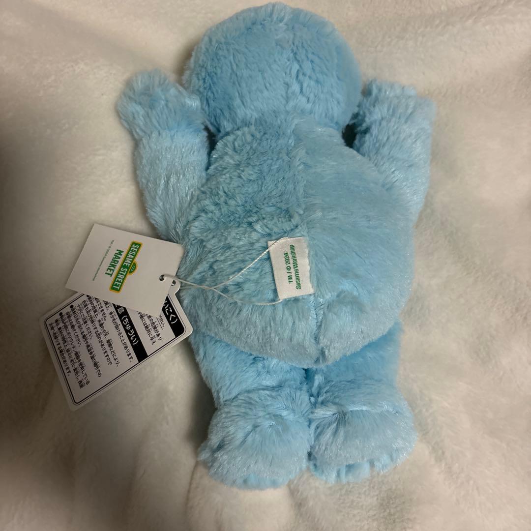 セサミストリートマーケット　エルモ　クッキーモンスター　ぬいぐるみ　ミントブルー