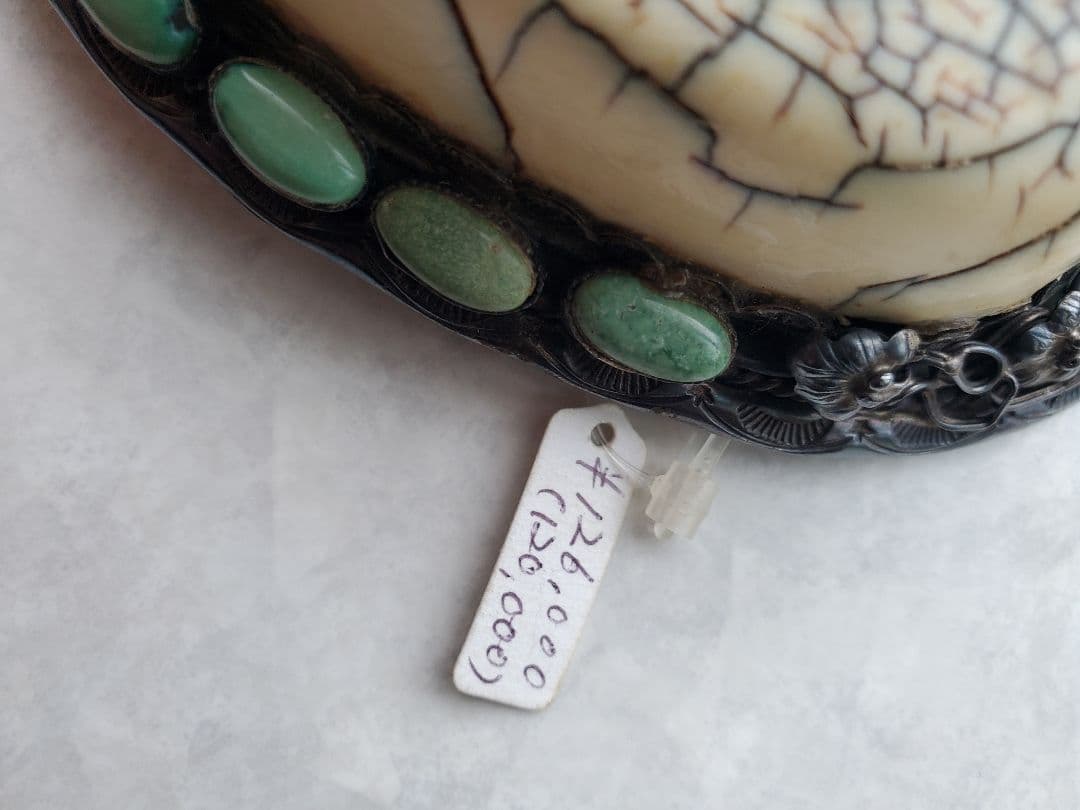 ★おリンボ★激レア　象牙調　天然物　彫刻　バックル