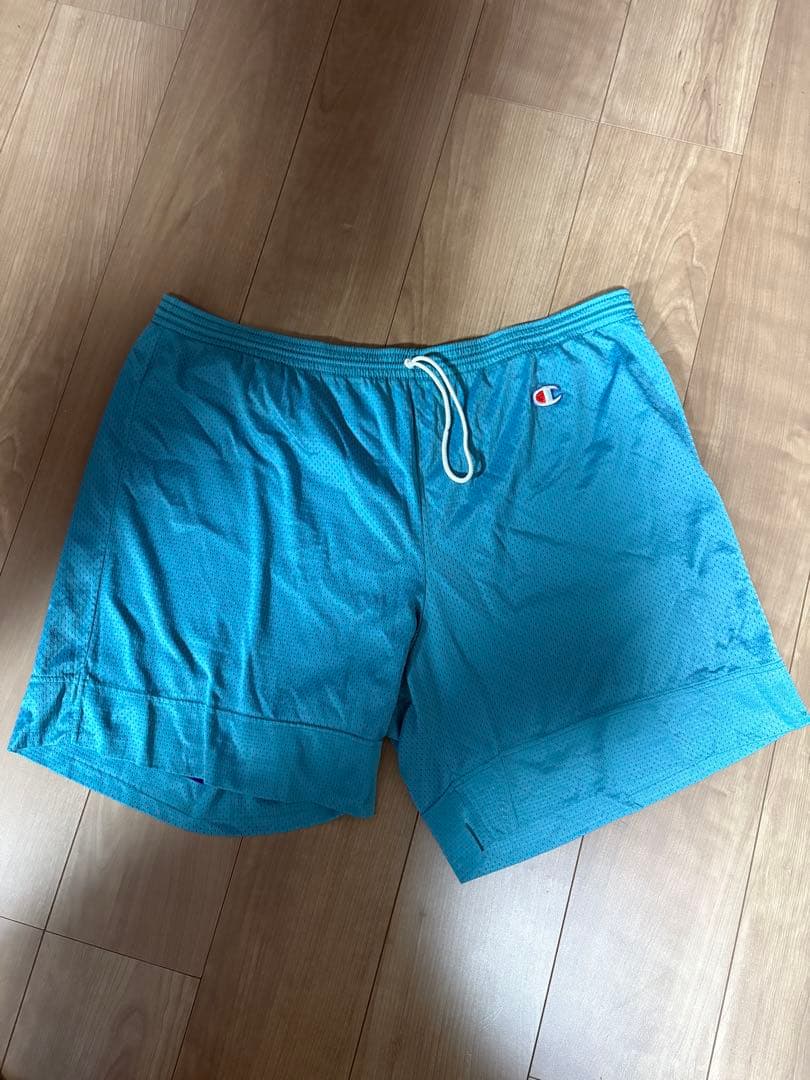 80s Champion USA製　バスパン　リバーシブル 希少　紫　水色