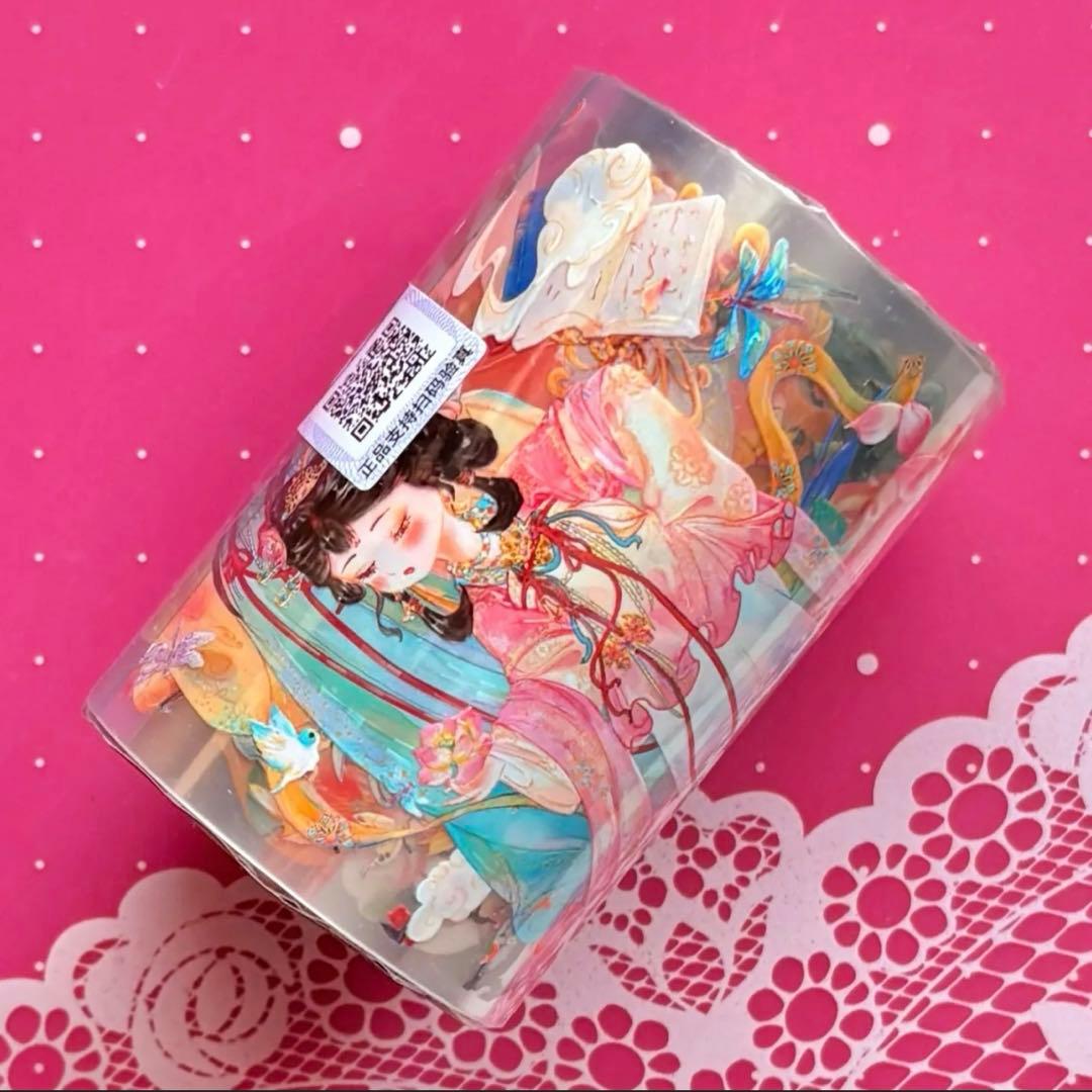 贝壳光 枕花仙梦 7cm×10m 海外マスキングテープ　海外マステ　人物　和服