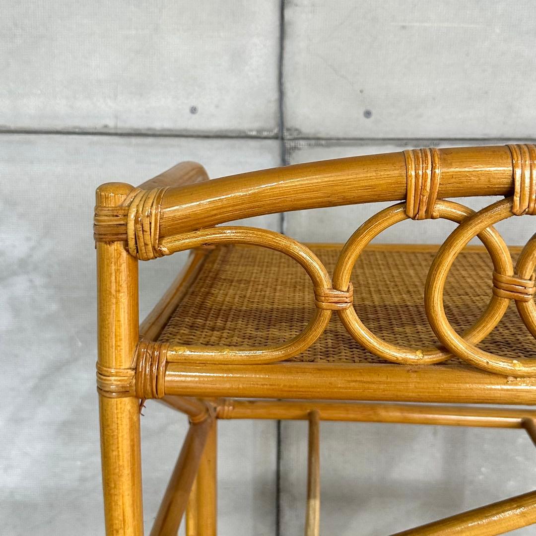 ⭐️即決価格⭐️ラタン 籐家具 5段チェスト　ランドリーラック キャスター付