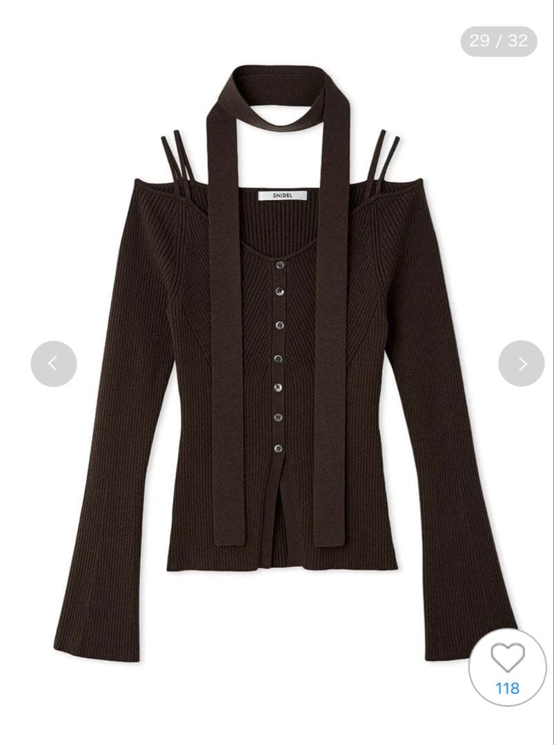 新品　スナイデル♡タイ付きニットプルオーバー