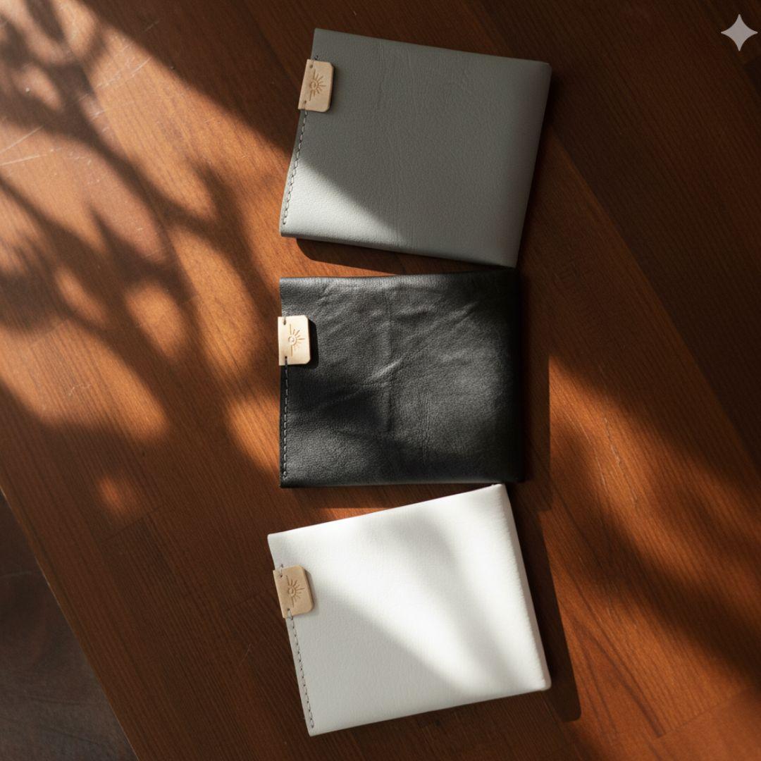 防水撥水コンパクトウォレット ダイニーマレザー