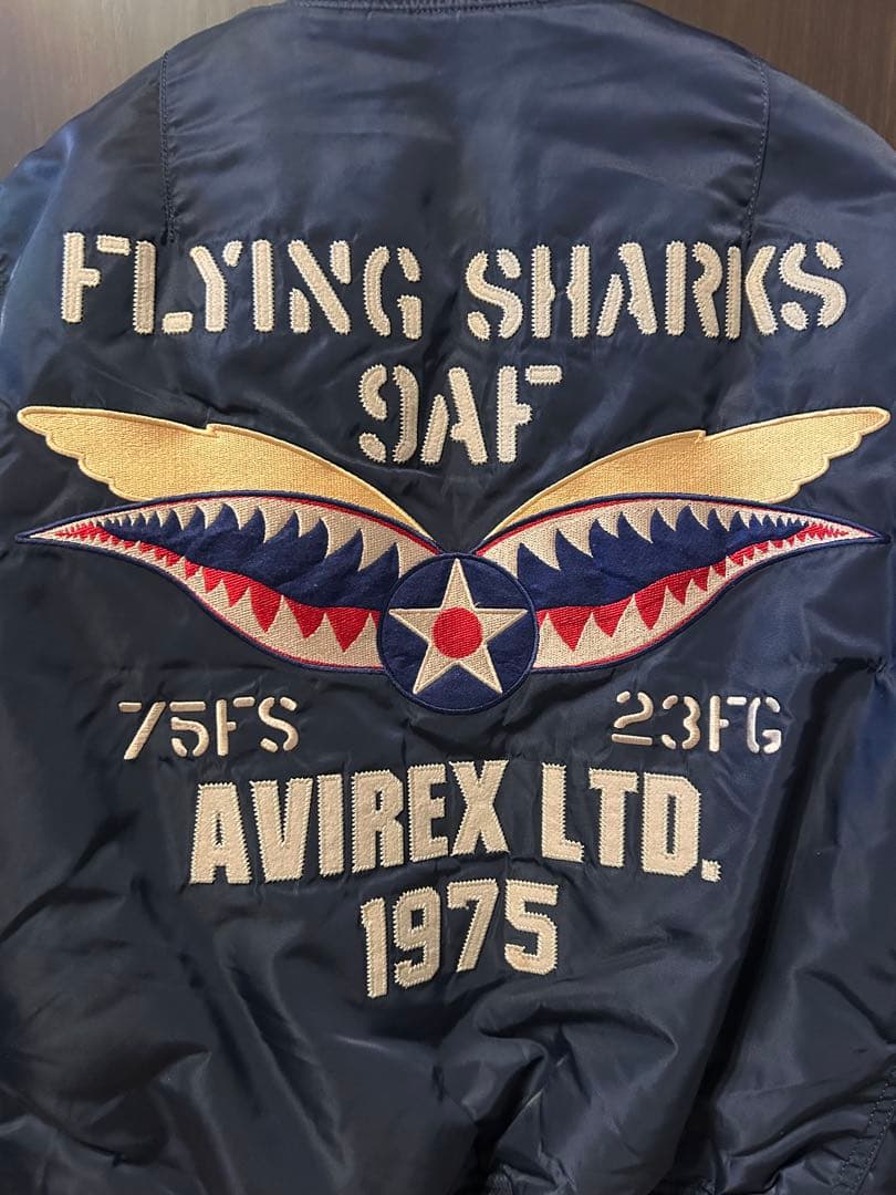 AVIREX/ アヴィレックス　MA-1 フライングシャーク　ロイヤル　Mサイズ