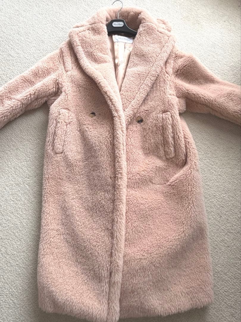 【超美品❣️】マックスマーラテディベアコート2023シーズンカラーサーモンピンク
