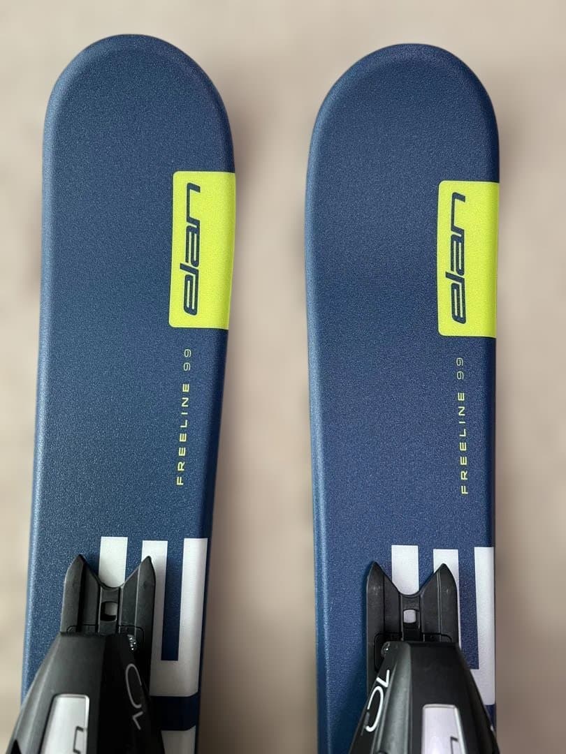 ELANショートスキー板99㎝ビンデインク付き 2023-2024 ネイビ