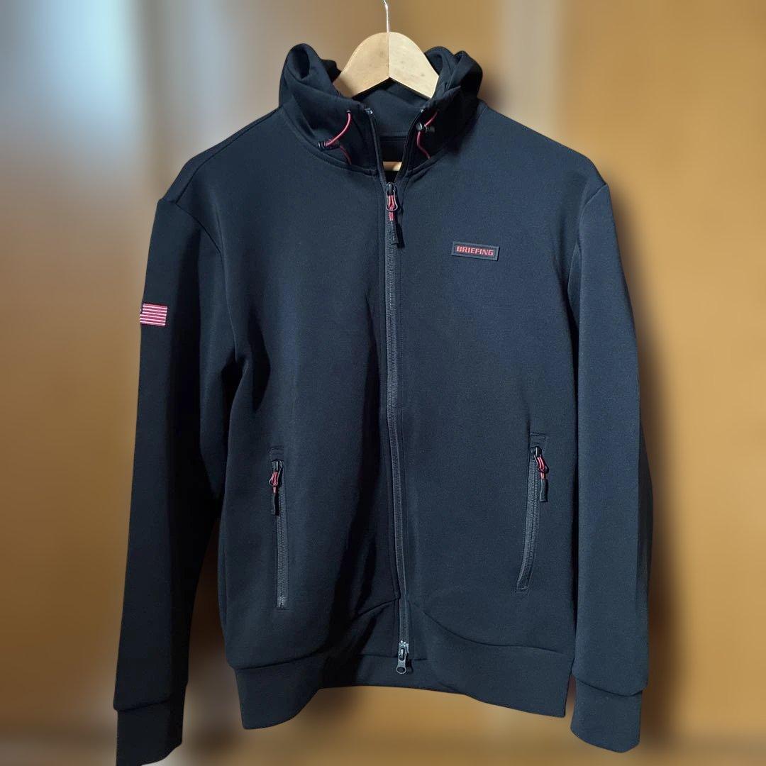 BRIEFING GOLF 3Dロゴ ジップパーカー 黒 Ｍ
