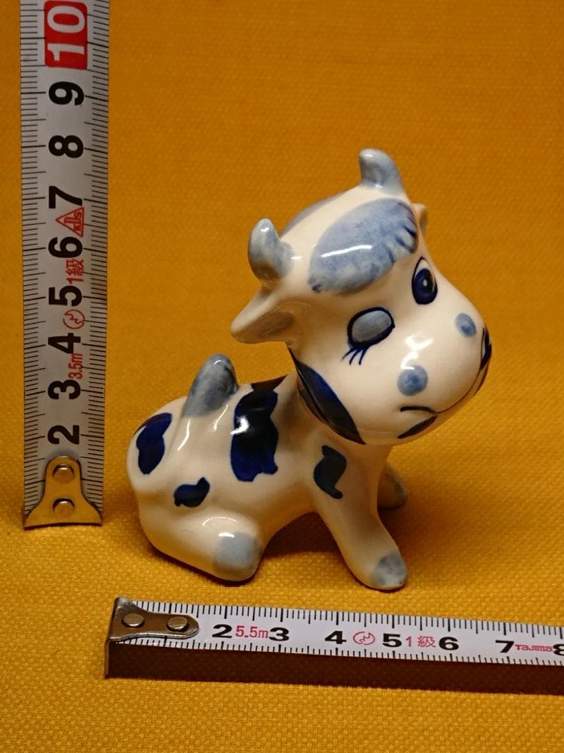 うし　牛　陶器　オブジェ　置物　インテリア　工芸品　美術品　A1343