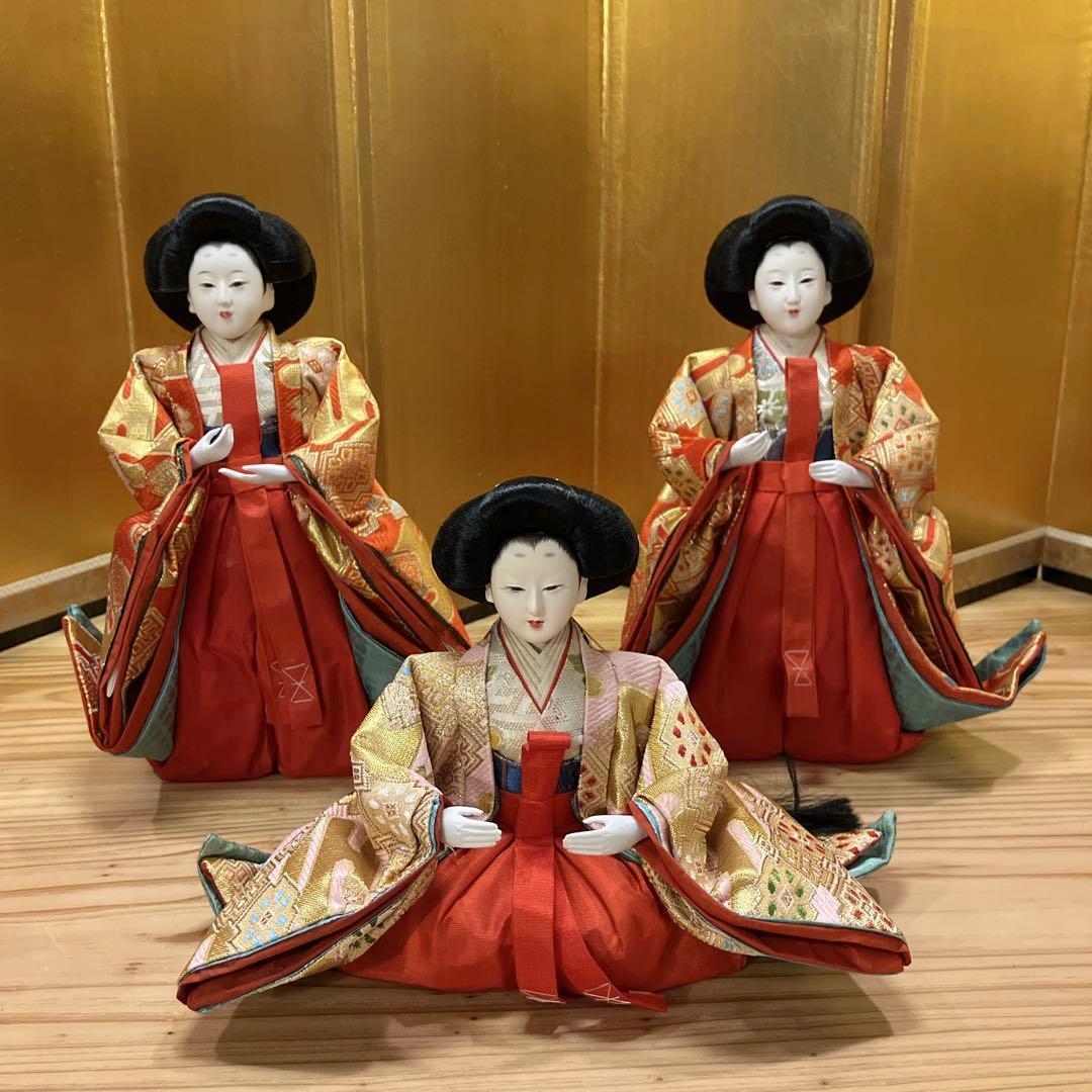 ①高級雛人形 7段40号 木製黒塗り 【①②③同時購入限定】