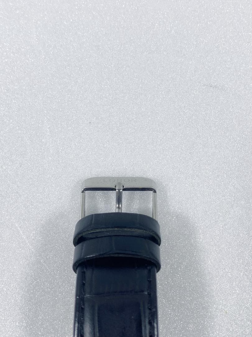 LOBOR 腕時計 男女兼用 ムーンフェイズ シルバー ネイビー