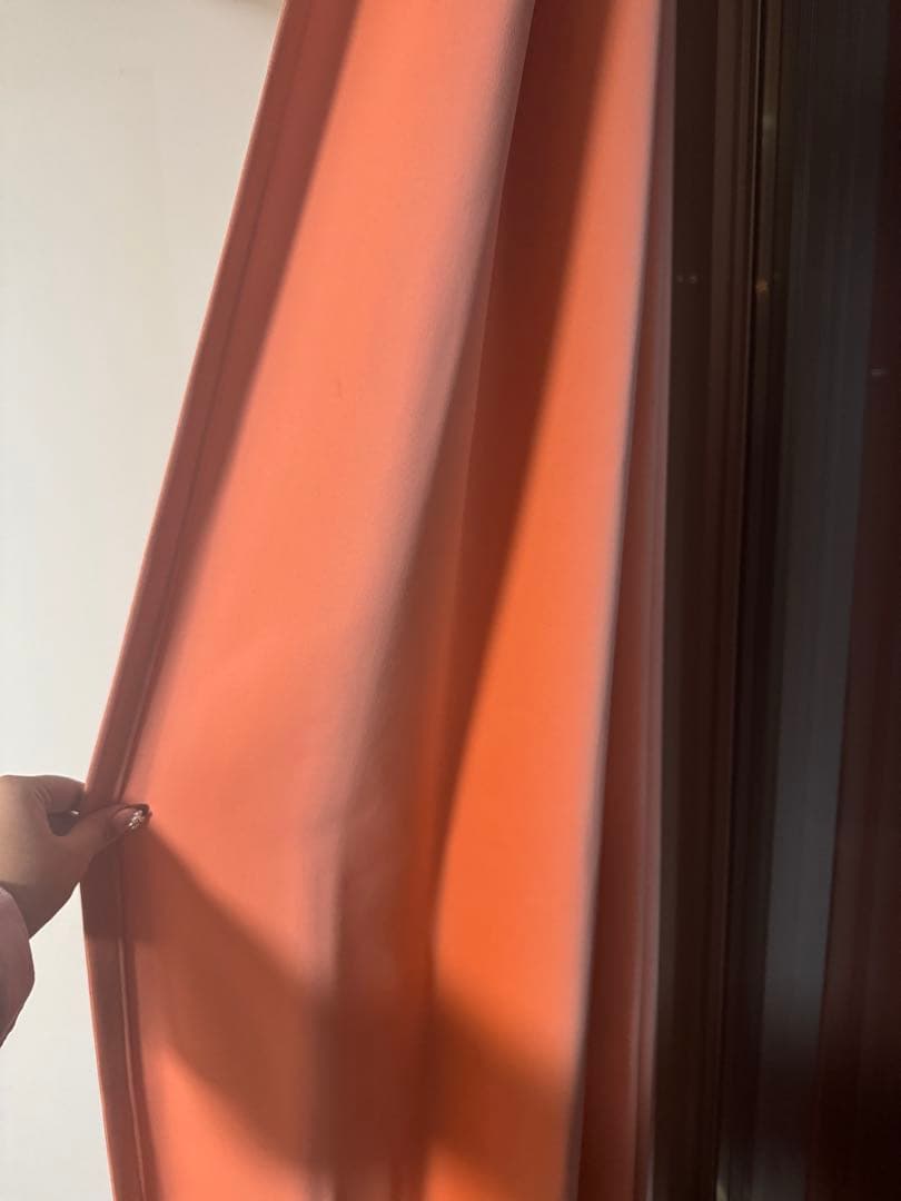 シビラ　オレンジカーテン サンゲツ　レースカーテン　2セット