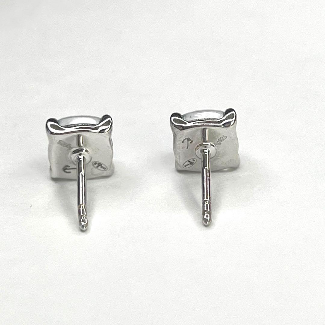 箱付美品　バカラ　ミニメディチピアス　アクアミラー　ブルー