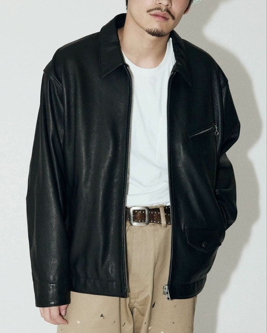 ジャーナルスタンダード／ゴートレザー／ライダースジャケット／ブラック／M