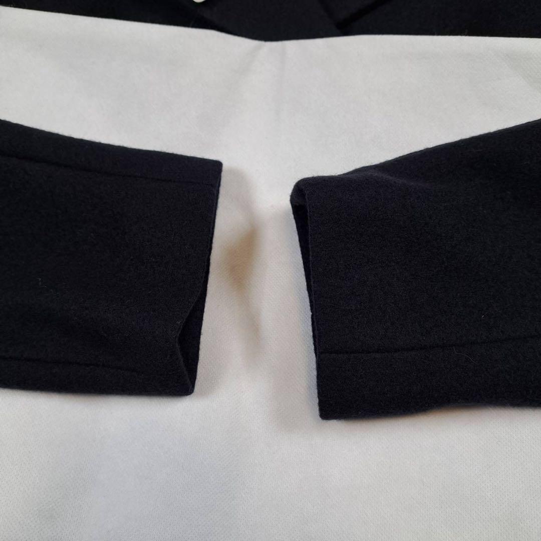 未使用品　blancvert ロングコート　ベルト　ビッグカラー　ネイビー