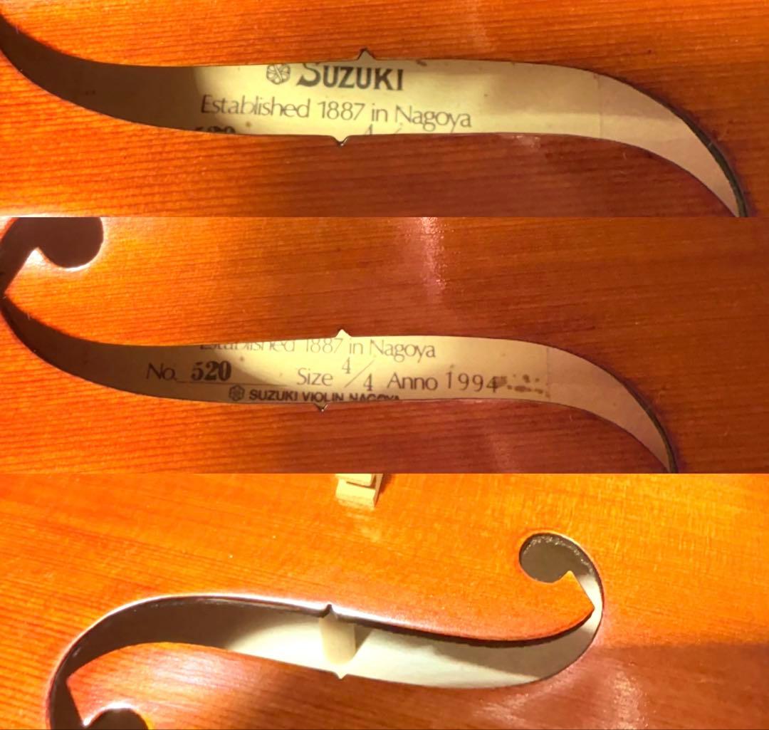 【調整品】SUZUKI No.520 4/4 1994年製 バイオリン