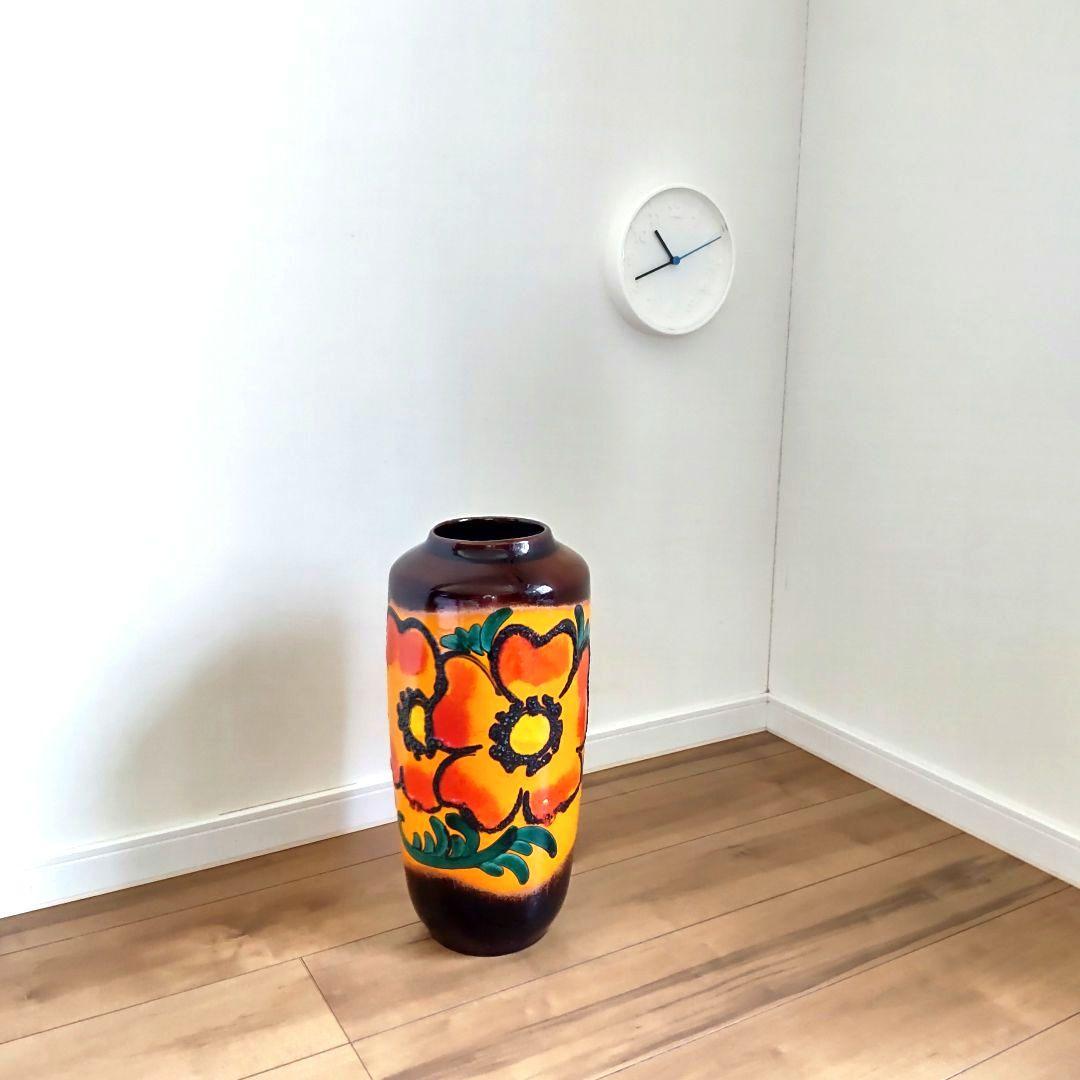 大型花器　西ドイツ製　ファットラバ　W.GERMANY　フラワーベース　訳あり