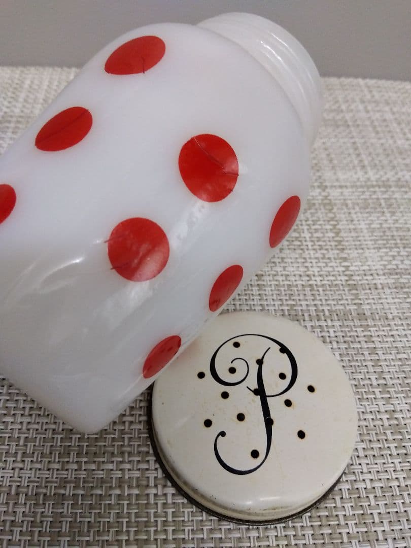 最終価格！ファイヤーキング ポルカドット 赤 ソルト＆ペッパーセット USA