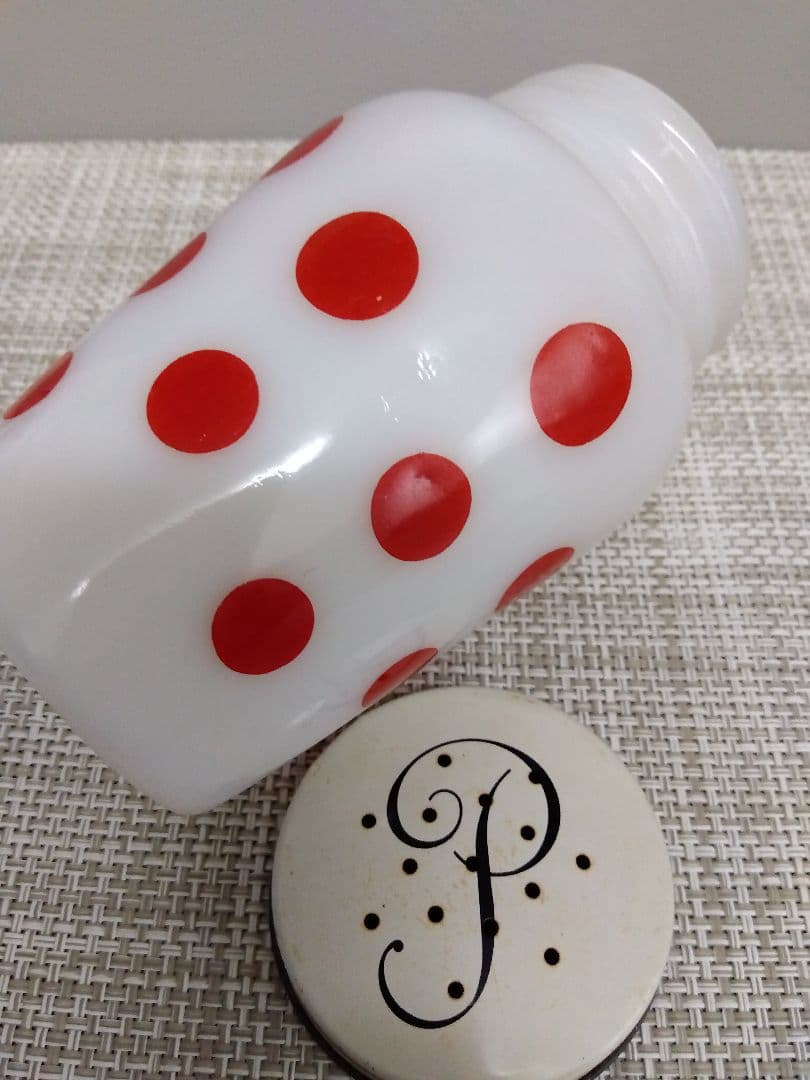 最終価格！ファイヤーキング ポルカドット 赤 ソルト＆ペッパーセット USA