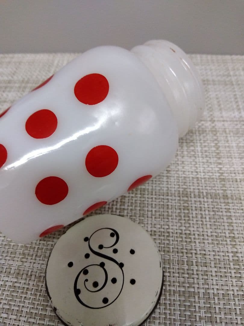 最終価格！ファイヤーキング ポルカドット 赤 ソルト＆ペッパーセット USA