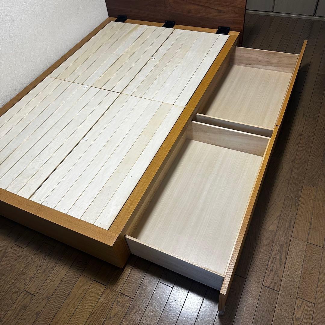 【廃盤品】無印良品 収納ベッド セミダブル オーク材 ※ 直接引渡しも可能